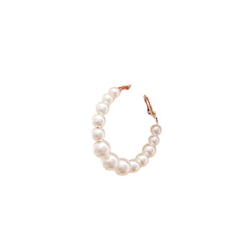 Inilbran Boho Kreis Perlen Ohrringe Gold Perlen Reifen Ohrringe Vintage Perle Huggies Reifen Ohrringe Große Perle Kreis Ohrringe Schmuck Für Frauen Und Mädchen von Inilbran