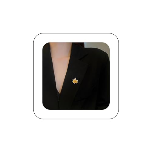 Inilbran Gold Ahornblatt Brosche Pin Vintage Strass Blatt Brosche Anstecknadel Kleidung Hut Tasche Zubehör Schmuck Für Frauen von Inilbran