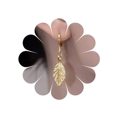 Inilbran Boho Kristall Blatt Ohrringe Vintage Blatt Baumeln Ohrringe Gold Cz Blatt Tropfen Ohrringe Herbst Blatt Reif Ohrringe Schmuck Für Frauen Und Mädchen von Inilbran