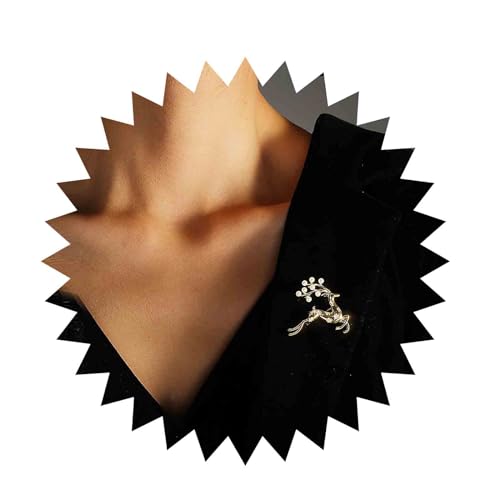 Inilbran Boho Kristall Hirsch Brosche Pin Gold Strass Elfenhirsch Brosche Vintage Weihnachten Rentier Brosche Anstecknadel Bling Cz Weihnachten Hirsch Anstecknadeln Brosche Schmuck Für Frauen von Inilbran