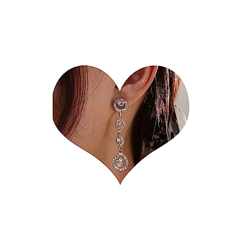 Inilbran Boho Kristall Kreis Kronleuchter Ohrringe Vintage Cz Kreis Baumeln Ohrringe Gold Kreis Tropfen Ohrringe Personalisierte Strass Halo Kreis Ohrringe Schmuck Für Frauen Und Mädchen von Inilbran