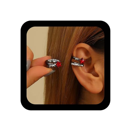 Inilbran Boho Kristall Ohrmanschette Ohrringe Stern Knorpel Manschette Ohrringe Vintage Strass Reif Knorpel Ohrring Clip Auf Knorpel Nicht Durchbohrt Ohrring Für Frauen von Inilbran