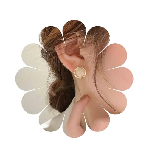 Inilbran Boho Opal Mondstein Ohrringe Gold Mondstein Ohrstecker Vintage Mondstein Kreis Ohrringe Geometrische Kreis Ohrringe Schmuck Für Frauen Und Mädchen von Inilbran