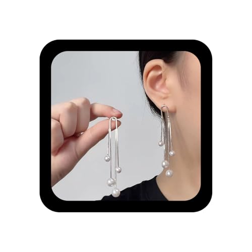 Inilbran Boho Perle Quaste Ohrringe Lange Perle Quaste Kette Ohrringe Hochzeit Braut Ohrring Lange Perlen Perle Ohrring Hochzeit Partei Brautschmuck Für Frauen von Inilbran