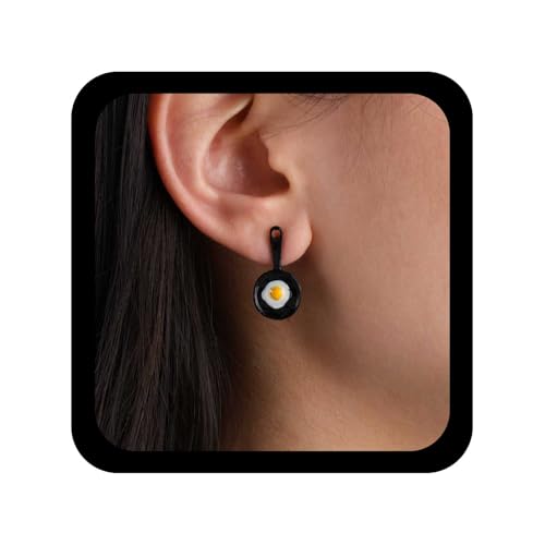 Inilbran Boho Pfanne Spachtel Ohrringe Vintage Niedlich Schaufel Ohrstecker Ohrring Schwarz Bratpfanne Ohrring Asymmetrisch Cartoon Kochen Backen Ohrringe Schmuck Für Frauen von Inilbran