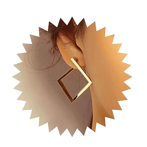 Inilbran Boho Quadratische Ohrringe Hohle Quadratische Reifen Ohrringe Gold Quadratische Ohrstecker Ohrringe Minimalistische Geometrische Quadratische Ohrringe Schmuck Für Frauen Und Mädchen von Inilbran