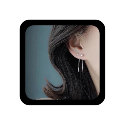 Inilbran Boho Quaste Kette Einfädler Ohrringe Vintage Perle Einfädler Ohrringe Perle Durchziehen Ohrring Vintage Quaste Kette Baumeln Ohrring Für Frauen von Inilbran