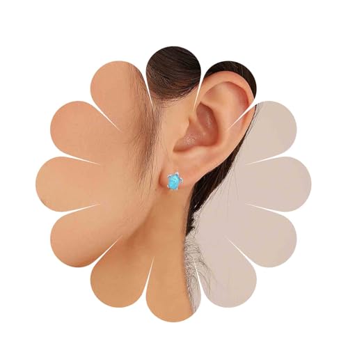 Inilbran Boho Schildkröte Ohrringe Silber Meeresschildkröte Ohrstecker Vintage Acryl Schildkröte Ohrringe Minimalistisch Schildkröte Strand Ohrringe Schmuck Für Frauen Und Mädchen von Inilbran