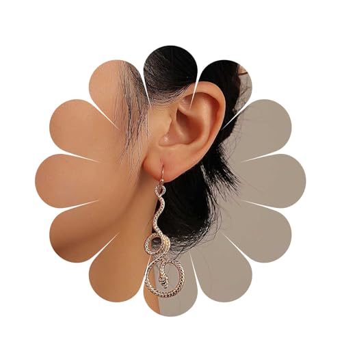 Inilbran Boho Schlange Baumeln Ohrringe Vintage Gebogene Schlange Tropfen Ohrringe Gold Schlange Schlange Ohrringe Personalisierte Schlange Form Ohrringe Schmuck Für Frauen Und Mädchen von Inilbran