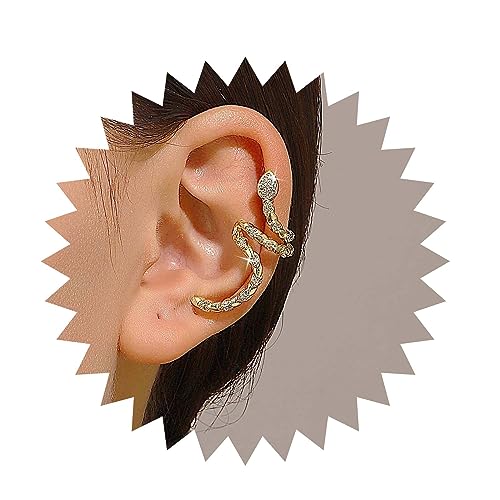 Inilbran Boho Schlangenohrringe Vintage Schlangenohrringe Gold Schlangenohrringe Knorpelohrringe Schlange No Piercing Clip Ohrringe Schmuck Für Frauen Und Mädchen von Inilbran