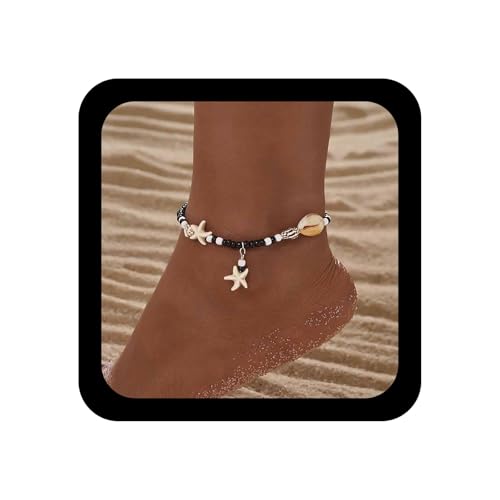 Inilbran Boho Shell Knöchel Armband Vintage Seestern Baumeln Knöchel Kette Schwarz Samen Perle Armband Muschel Kauri Kette Schmuck Für Frauen Inilbran Boho Shell Knöchel Armband Vintage Seestern Baumeln Knöchel Kette Schwarz Samen Perle Armband Muschel Kauri Kette Schmuck Für Frauen von Inilbran
