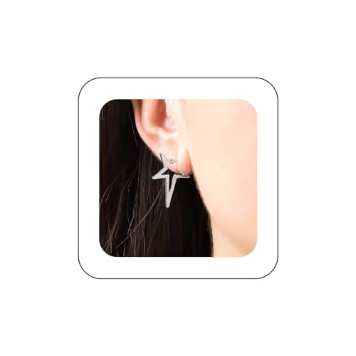 Inilbran Boho Spike Star Ohrringe Vintage offene Stern Creolen Silber Sternform Creolen Huggie Ohrringe Punk Stern Ohrstecker Schmuck für Frauen und Mädchen von Inilbran
