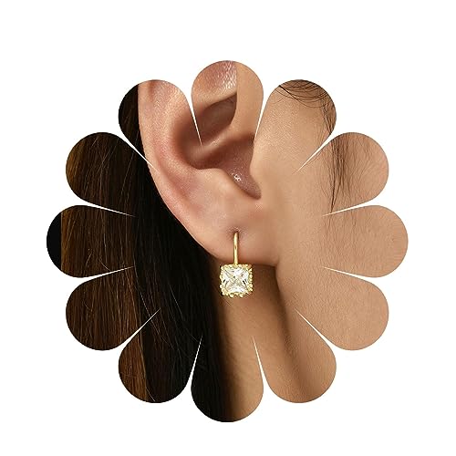 Inilbran Boho Strass Ohrringe Gold Kristall Quadratische Ohrstecker Ohrringe Vintage Kristall Cz Ohrringe Geometrische Cz Quadratische Haken Ohrringe Schmuck Für Frauen Und Mädchen von Inilbran