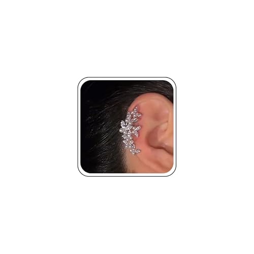 Inilbran Boho Strass Perle Ohr Manschette Wrap Ohrring Silber Kristall Schmetterling Knorpel Manschette Ohrringe Vintage Perle Ohr Manschette Climber Ohrringe Bling Cz Perle Helix Ohrringe (rechts) von Inilbran