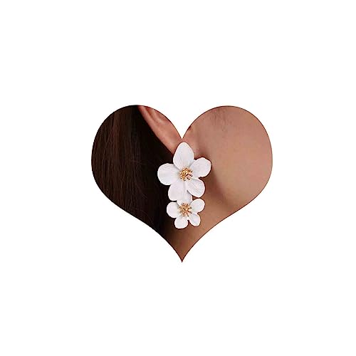 Inilbran Boho Übertrieben Acryl Blume Ohrringe - Vintage Harz Form Ohrstecker - Weiße Aussage Schmuck - Multicolor Emaille für Frauen und Mädchen Inilbran Boho Übertrieben Acryl Blume Ohrringe - Vintage Harz Form Ohrstecker - Weiße Aussage Schmuck - Multicolor Emaille für Frauen und Mädchen von Inilbran