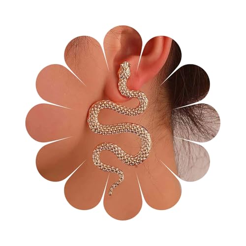 Inilbran Boho Übertrieben Schlange Ohrringe Gold Schlange Ohrstecker Ohrringe Gothic Schlange Schlange Ohrringe Punk Schlange Tier Ohrringe Schmuck Für Frauen Und Mädchen Halloween Party Geschenke von Inilbran