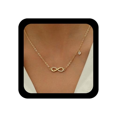 Inilbran Boho Unendlichkeit Choker Vintage Kristall Unendlichkeit Halskette Funkelnde Cz Kristall Strass Kragen Für Frauen von Inilbran