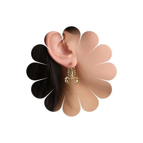 Inilbran Punk Skorpion Ohrstecker Ohrringe Vintage 3d Skorpion Ohrringe Gold Lustige Skorpion Ohrringe Gothic Tier Skorpion Ohrstecker Schmuck Für Frauen von Inilbran
