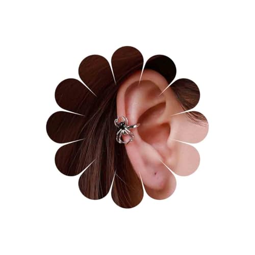 Inilbran Gold Clip Manschette Ohrringe - Punk Spinne Design - Kein Piercing - Für Frauen Und Mädchen von Inilbran