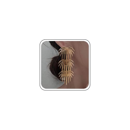 Inilbran Punk Übertrieben Blatt Ohrringe Gold Bananenblatt Ohrringe Vintage Blatt Ohrringe Gothic Große Blatt Ohrstecker Ohrringe Schmuck Für Frauen Und Mädchen von Inilbran