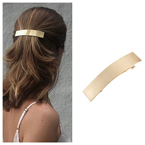 Inilbran Vintage Metall Bar Haarspange Barrettes Französische Geometrische Haarspangen Klobige Rechteckige Haarspange Haarspange Quadrat Pferdeschwanz Halter Haarspange Haarschmuck Für Frauen (Gold) Inilbran Vintage Metall Bar Haarspange Barrettes Französische Geometrische Haarspangen Klobige Rechteckige Haarspange Haarspange Quadrat Pferdeschwanz Halter Haarspange Haarschmuck Für Frauen (Gold) von Inilbran