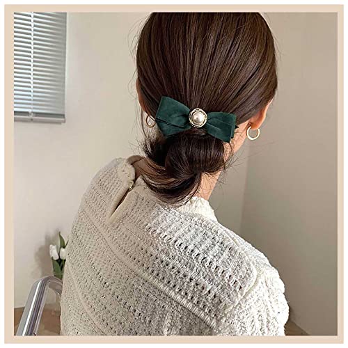 Inilbran Vintage Satinbogen Haarspangen Grüner Samt Satinbogen Haarspangen Winterband Bogen Kopfspange Barrette Französisch Perle Bowknot Haarspange Dekorative Haarschmuck Für Frauen Und Mädchen Inilbran Vintage Satinbogen Haarspangen Grüner Samt Satinbogen Haarspangen Winterband Bogen Kopfspange Barrette Französisch Perle Bowknot Haarspange Dekorative Haarschmuck Für Frauen Und Mädchen von Inilbran