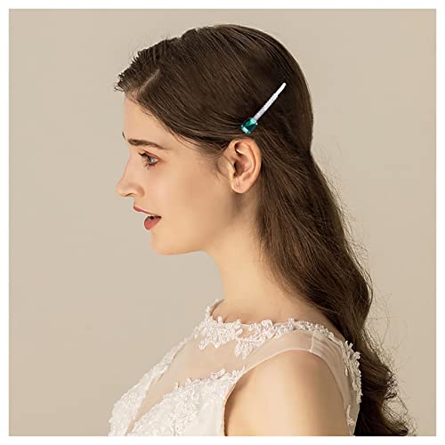 Inilbran Vintage Smaragdkristall Hochzeit Haarspange Vintage Kristall Haarnadel Barrette Grün Gem Haarspangen Pins Bling Cz Haarnadeln Haarspange Dekorative Bobby Pins Smaragdkristall Hochzeit von Inilbran