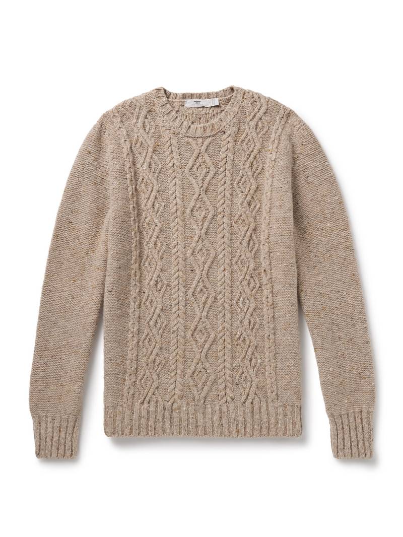 Inis Meáin - Celebration Cable-Knit Merino Wool and Cashmere-Blend Sweater - Men - Neutrals - XL von Inis Meáin