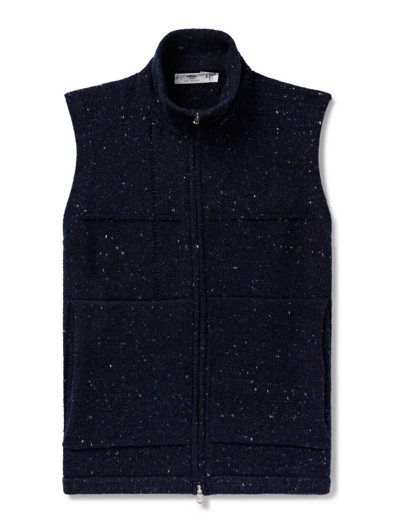 Inis Meáin - Lifeline Merino Wool and Cashmere-Blend Gilet - Men - Blue - XL von Inis Meáin
