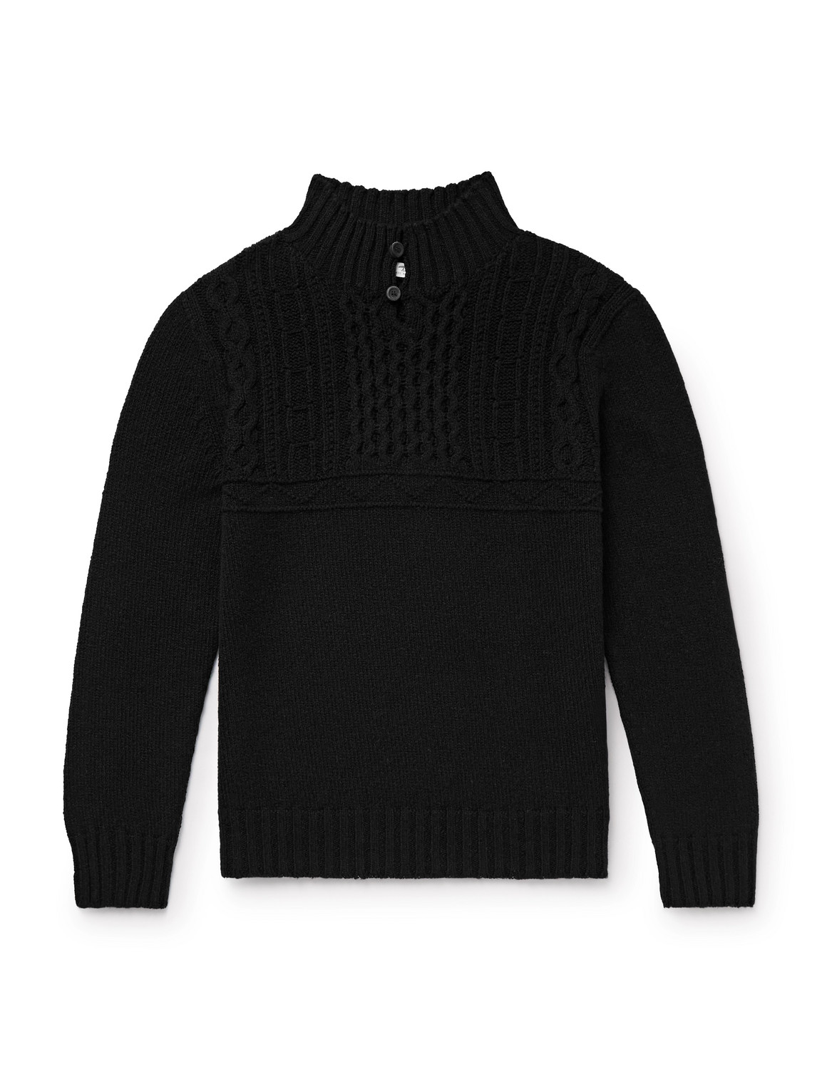 Inis Meáin - Máirtín Beag Galánta Merino Wool and Cashmere-Blend Sweater - Men - Black - L Inis Meáin - Máirtín Beag Galánta Merino Wool and Cashmere-Blend Sweater - Men - Black - L von Inis Meáin
