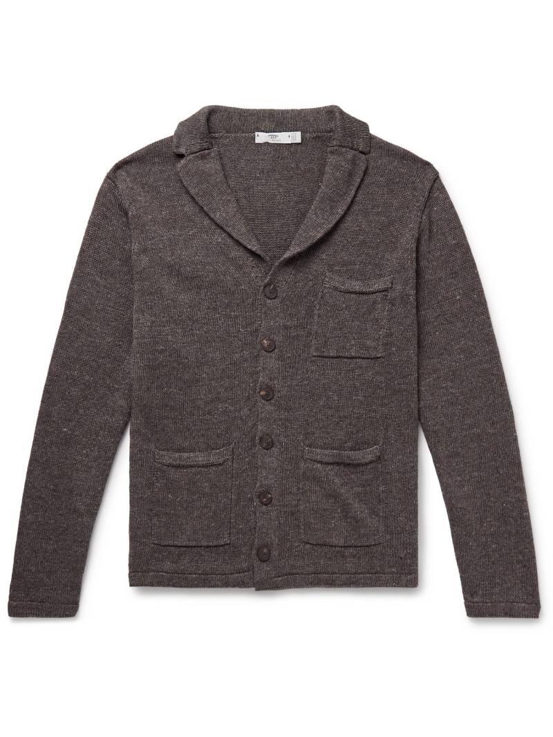Inis Meáin - Pub Jacket Linen Cardigan - Men - Gray - XXL von Inis Meáin
