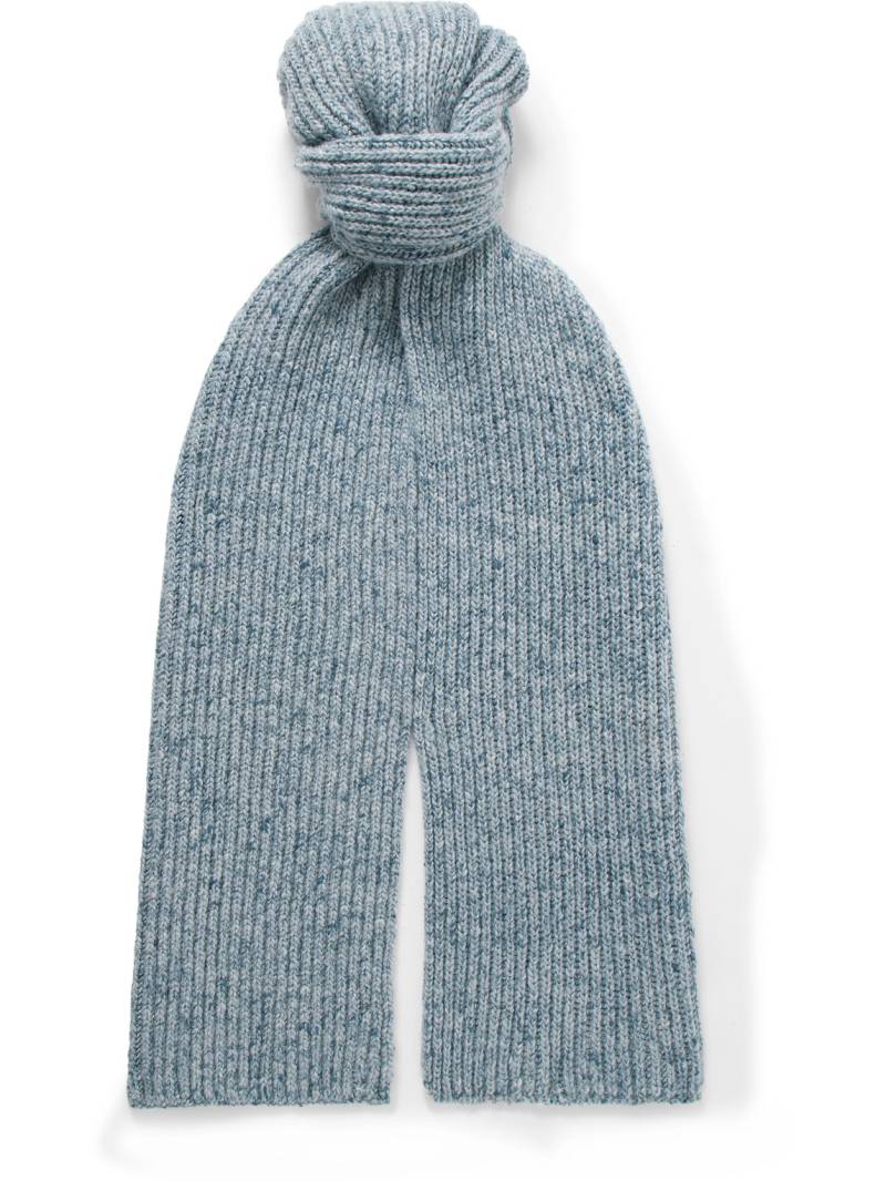 Inis Meáin - Ribbed Cashmere Scarf - Men - Blue von Inis Meáin