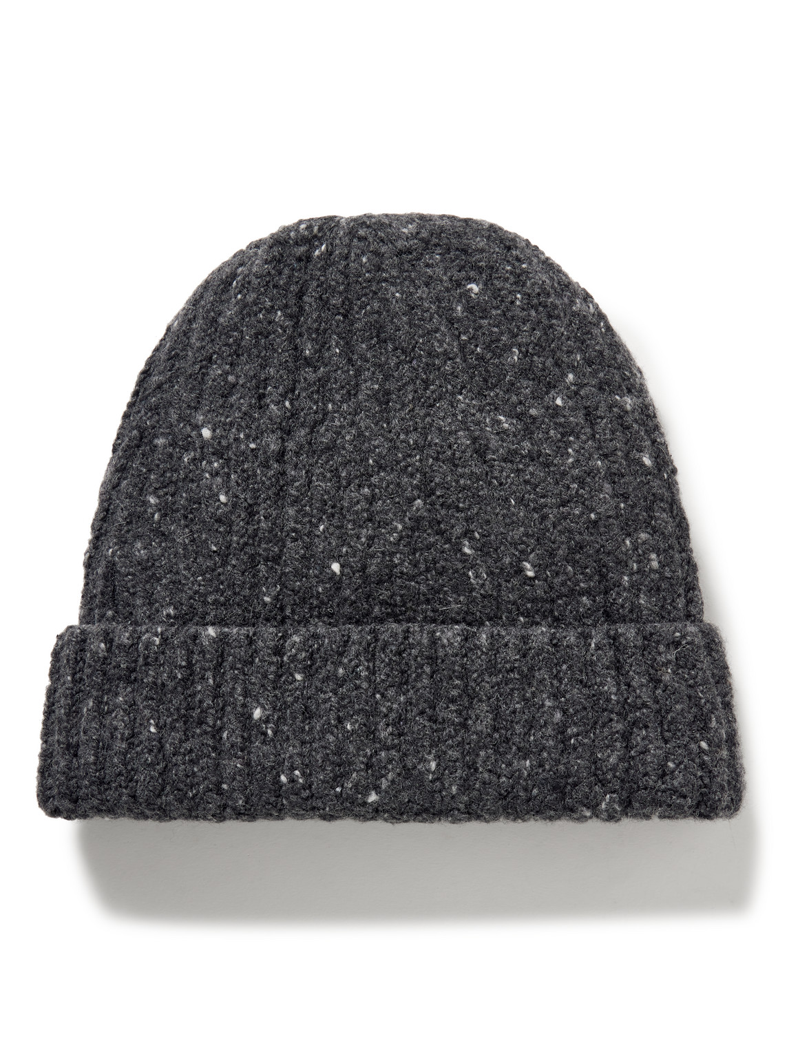 Inis Meáin - Ribbed Donegal Merino Wool and Cashmere-Blend Beanie - Men - Gray von Inis Meáin