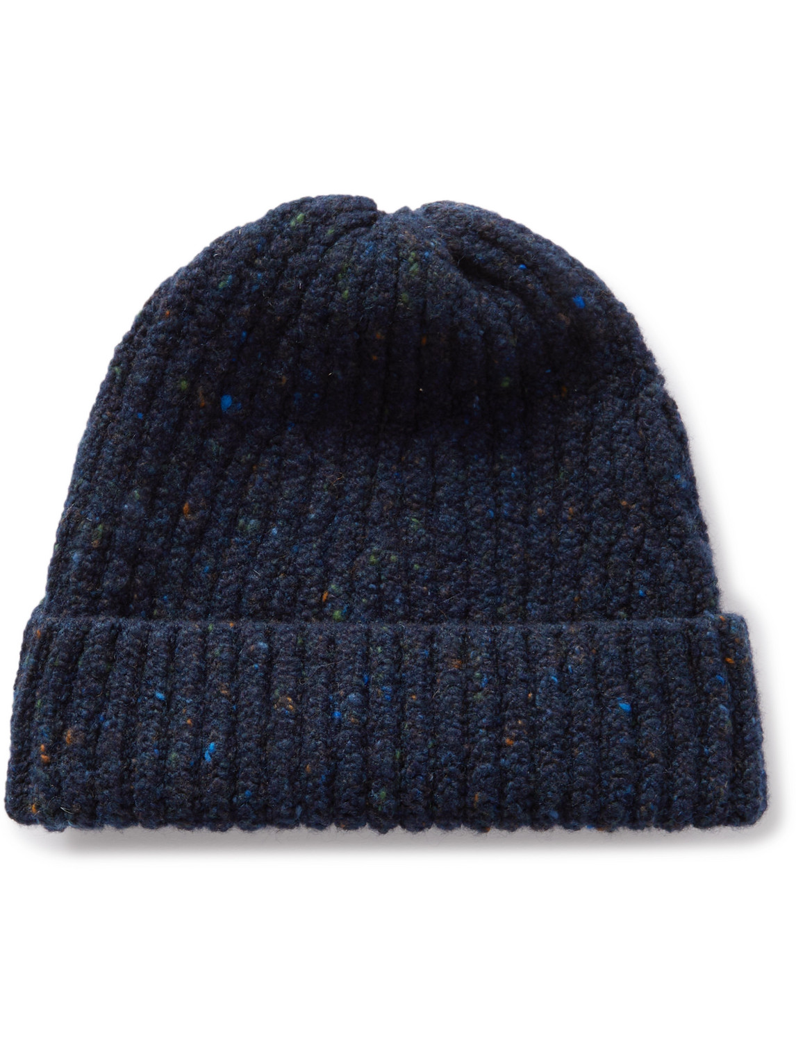 Inis Meáin - Ribbed Merino Wool and Cashmere-Blend Beanie - Men - Blue von Inis Meáin