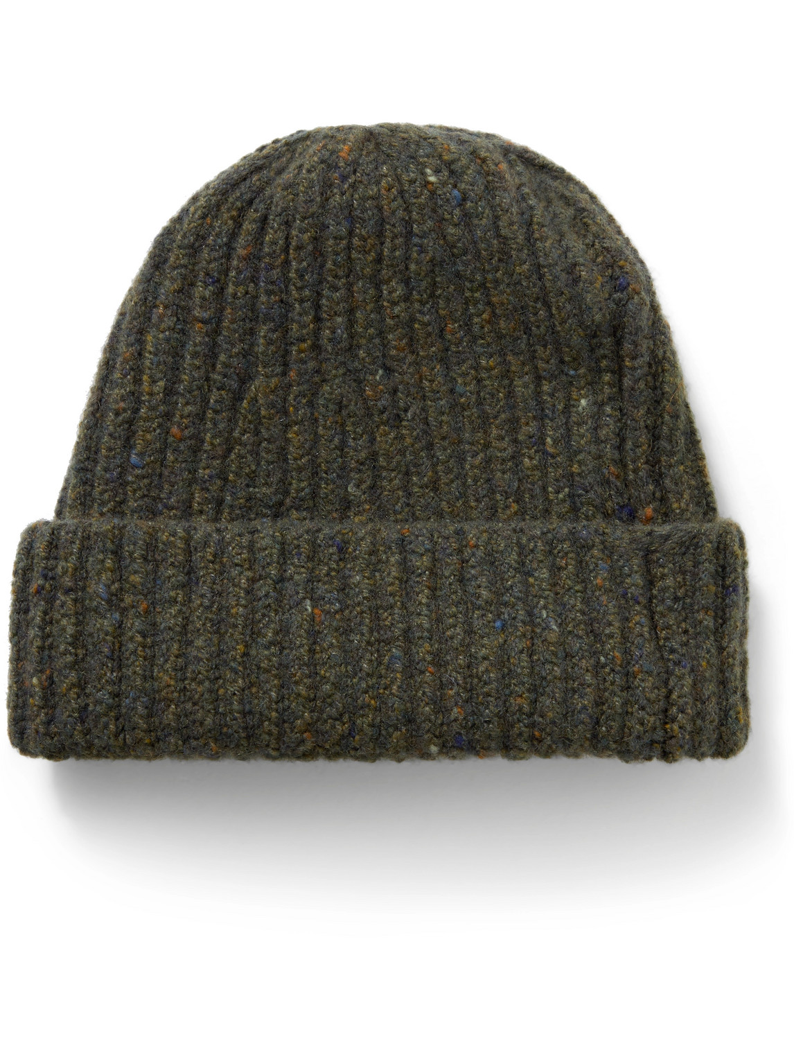 Inis Meáin - Ribbed Merino Wool and Cashmere-Blend Beanie - Men - Green von Inis Meáin