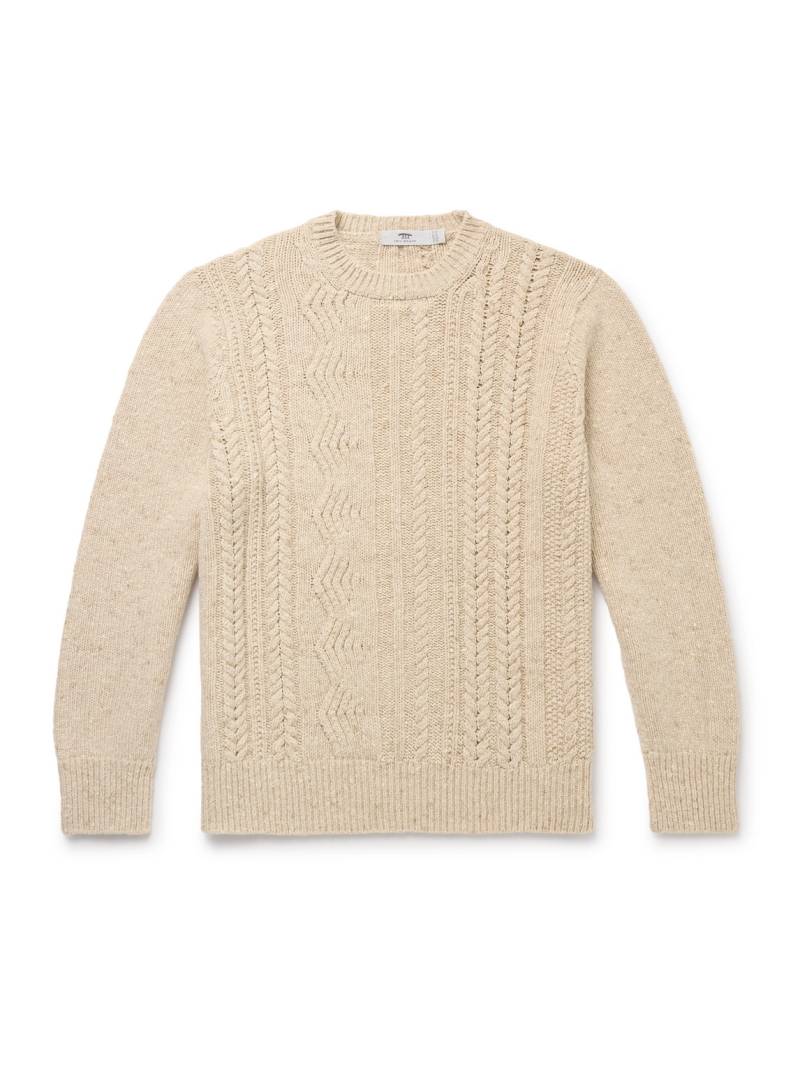 Inis Meáin - Ridge Cable-Knit Merino Wool and Cashmere-Blend Sweater - Men - Neutrals - XXL von Inis Meáin