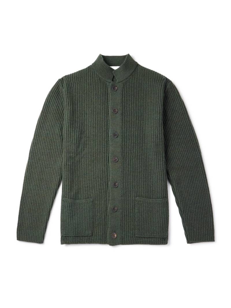 Inis Meáin - Wool and Linen-Blend Cardigan - Men - Green - L von Inis Meáin