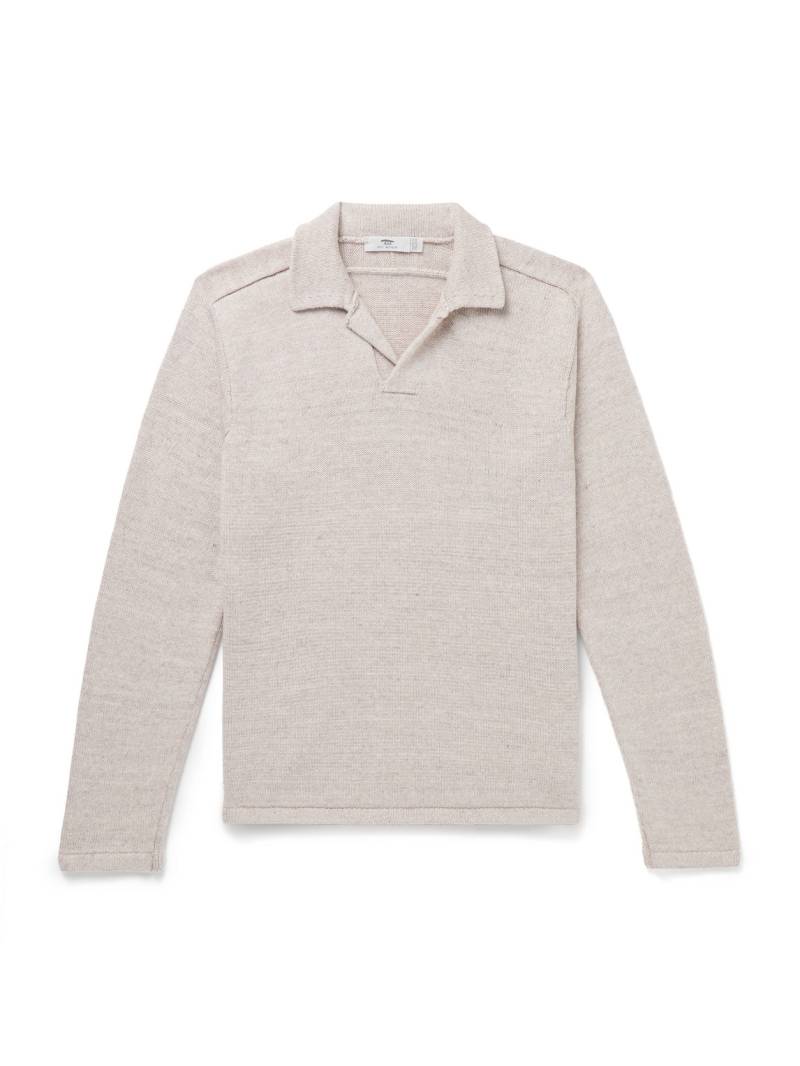 Inis Meáin - Wool and Linen-Blend Polo Shirt - Men - Neutrals - XXL von Inis Meáin