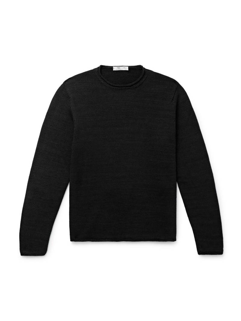 Inis Meáin - Wool and Linen-Blend Sweater - Men - Black - S von Inis Meáin