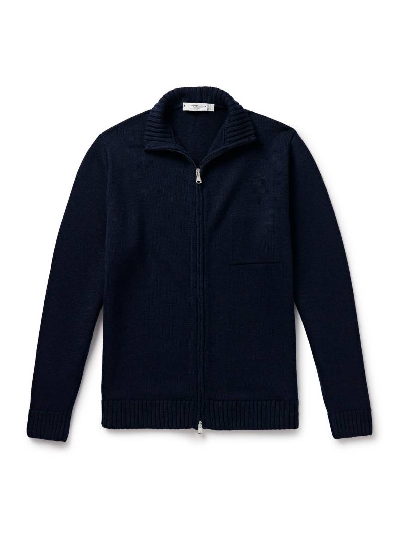 Inis Meáin - Wool and Linen-Blend Zip-Up Cardigan - Men - Blue - XL von Inis Meáin