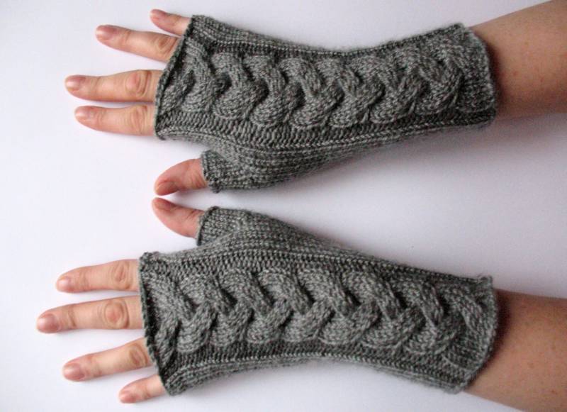 Fingerlose Handschuhe Lange Dunkelgrau 8 "stulpen Armstulpen von Initasworks