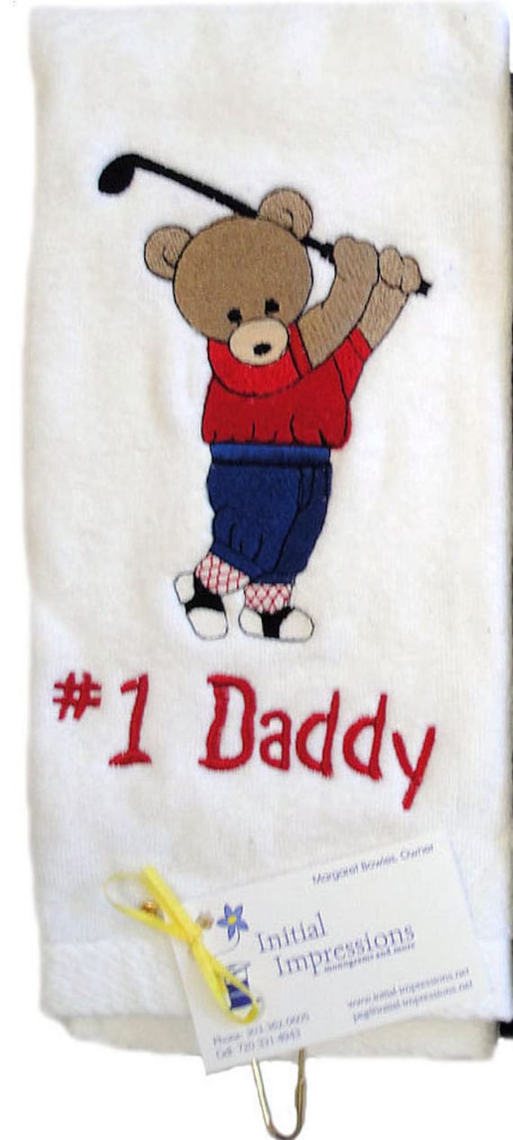 Besticktes Personalisiertes Golftuch Für Ihn - Von Den Kindern von InitialImpressions