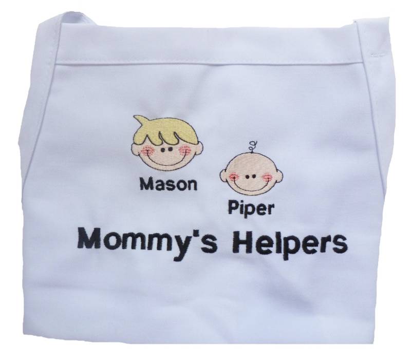 Mama Schürze - Muttertag Oder Jeden Tag Geschenk Für Von Den Kindern Bestickt Und Personalisiert von InitialImpressions