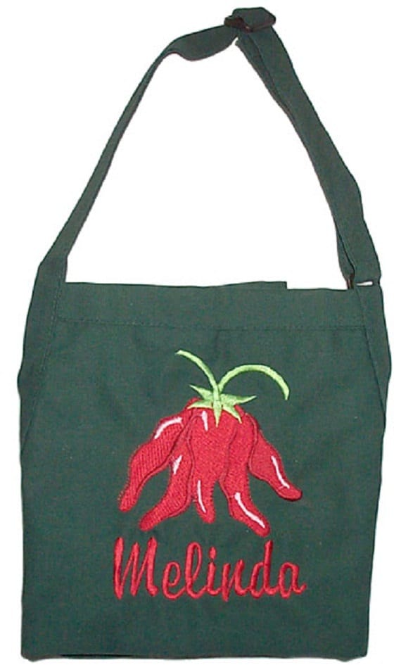 Valentine Hot Lover Schürze - Chili Pepper Bestickte Schürze, Individuell Bestickt Und Personalisiert von InitialImpressions