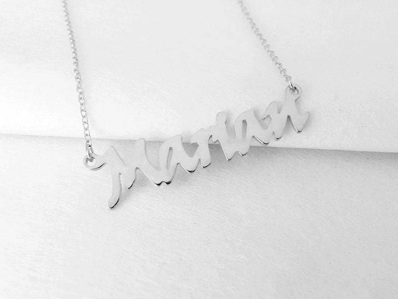 Benutzerdefinierte Namen Halskette, Silber Benutzerdefinierte Promi Zierliche Jeder Name Anhänger Benutzerdefinierte Namen Halskette, Silber Benutzerdefinierte Promi Zierliche Jeder Name Anhänger von InitialNecklaces
