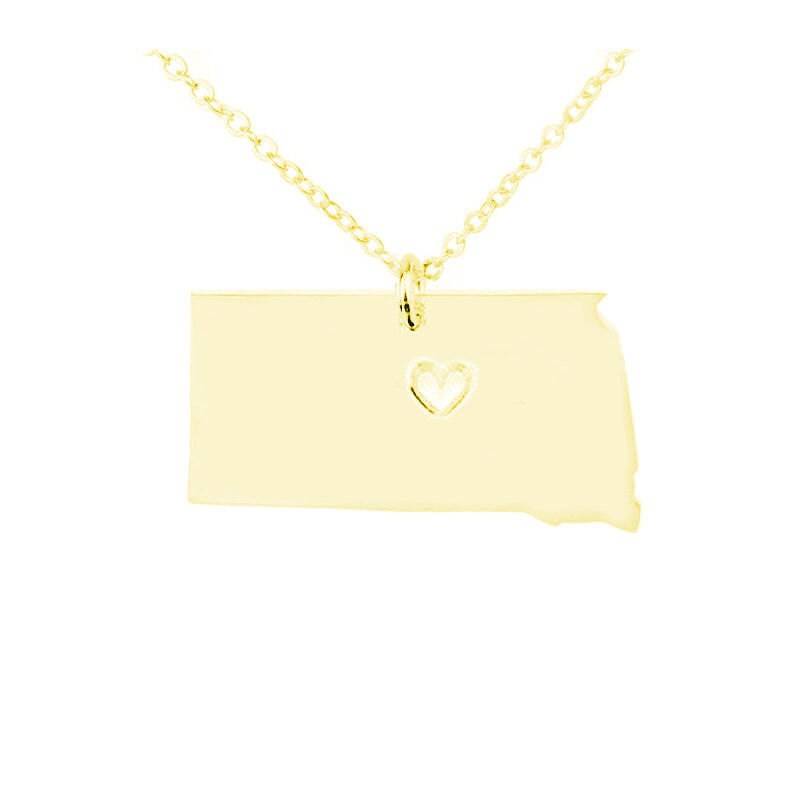 South Dakota Halskette, Zustand Halskette Mit Einem Herz, Liebe Personalisierte Sd Heimatstadt Schmuck South Dakota Halskette, Zustand Halskette Mit Einem Herz, Liebe Personalisierte Sd Heimatstadt Schmuck von InitialNecklaces