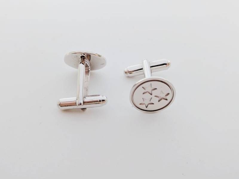 Tri Star Tennessee Flagge Manschettenknöpfe, State Von Hochzeit Tn Logo Manschettenknopf, Symbol von InitialNecklaces