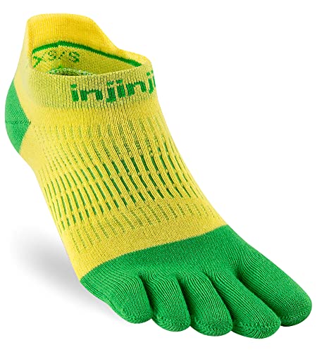 Injinji Damen Run Lightweight No-Show (Medium/Large, Citrus) von Injinji