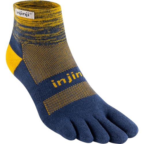 Injinji Herren Trail Midweight Mini Crew Zehensocken, Mondlicht, Large von Injinji