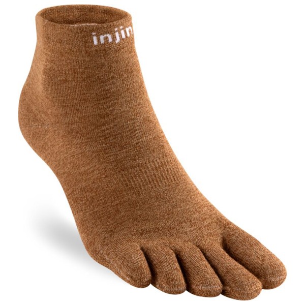 Injinji - Liner Mini-Crew - Multifunktionssocken Gr L braun von Injinji